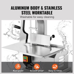 Sähköinen luu- ja lihasaha 1800W maksimileikkuupaksuus 180 mm 5 terää