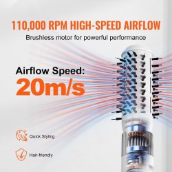 Hiustenkuivausharja 1200W 110000RPM 2 harjapäätä ionitekniikka keraamisella pinnoitteella