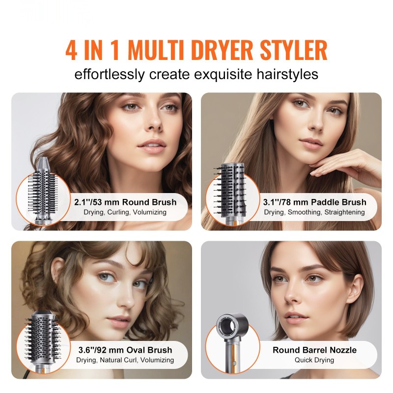 Kuumailmamuotoilija nelitoiminen kolme harjaa yksi suutin ionitekniikka keraaminen pinnoite neljä lämpötilaa