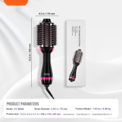 Nelitoiminen kuumailmaharja elektropinnoitetulla titaanilla keraamisella 75 mm harjapäällä