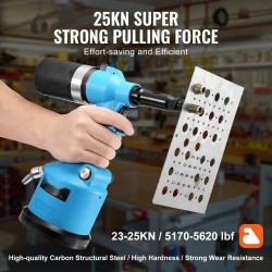 Pneumaattinen hydraulinen vetoniittipistooli 20.2 kN vetovoima 13 suutinta M3–M12