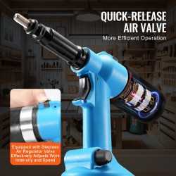 Pneumaattinen hydraulinen vetoniittipistooli 20.2 kN vetovoima 13 suutinta M3–M12