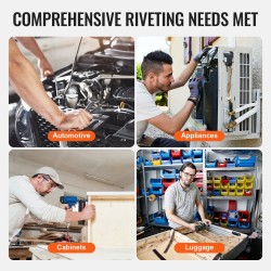 Pneumaattinen hydraulinen vetoniittipistooli 20.2 kN vetovoima 13 suutinta M3–M12