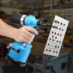 Pneumaattinen hydraulinen vetoniittipistooli 20.2 kN vetovoima 13 suutinta M3–M12