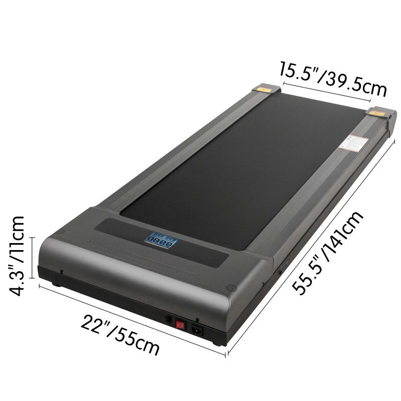 Työpöydän alle sijoitettava kävelymatto 500W 1–6 km/h LED-näytöllä ja kaukosäätimellä