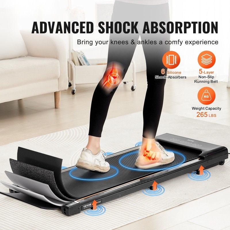 Työpöydän alle sopiva kävelymatto 385x1045 mm juoksupinta 2,5 hv 120 kg