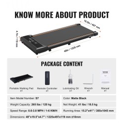 Työpöydän alle sopiva kävelymatto 385x1045 mm juoksupinta 2,5 hv 120 kg