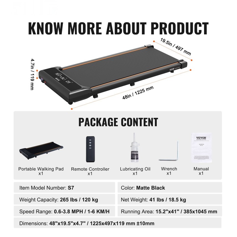 Työpöydän alle sopiva kävelymatto 385x1045 mm juoksupinta 2,5 hv 120 kg
