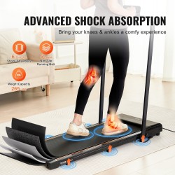 Kävely ja juoksumatto kotitoimistoon taittuva käsikaide mattamusta 120 kg