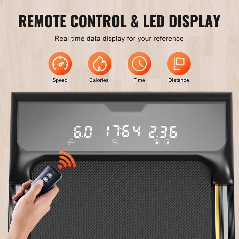 Kävely ja juoksumatto kotitoimistoon taittuva käsikaide mattamusta 120 kg