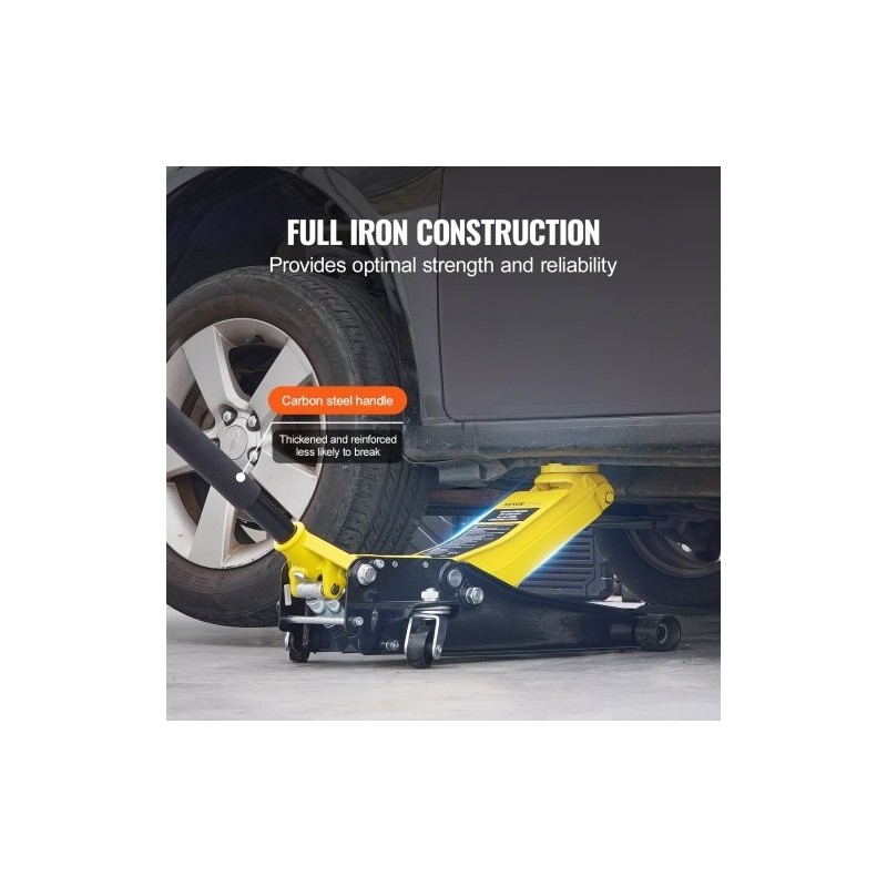 Matalaprofiilinen hydraulinen hallitunkki 1500 kg kaksoismäntä 75–470 mm rautarunko