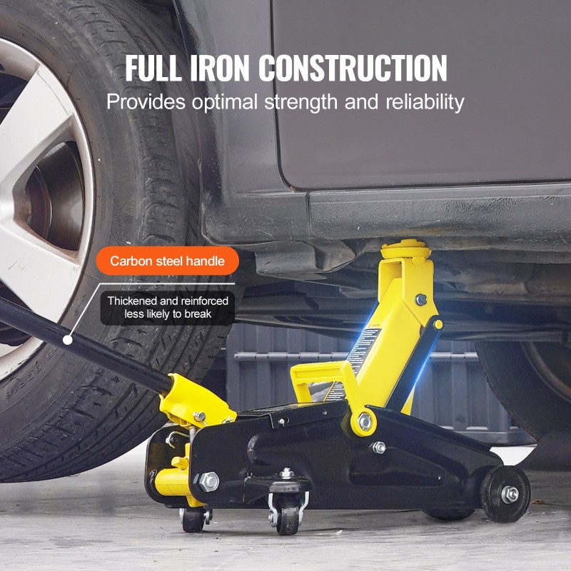 Matalaprofiilinen hydraulinen hallitunkki 2 tonnia rautainen runko 125–335 mm