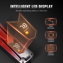 Akkukäyttöinen hiustenleikkuri miehille harjaton 6800 kierrosta minuutissa 8 ohjauskampaa