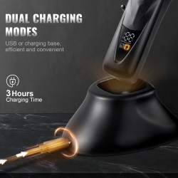 Langaton ammattihiustenleikkuri magneettinen leijutusmoottori 10000 kierrosta DLC-terä 8 kampaa