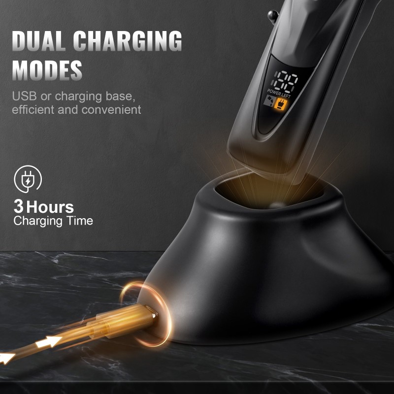 Langaton ammattihiustenleikkuri magneettinen leijutusmoottori 10000 kierrosta DLC-terä 8 kampaa