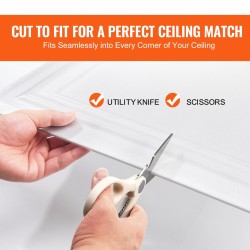 Kattopaneelit polystyreeni 96 kpl 50 x 50 cm 5 mm alaslaskettuihin kattoihin