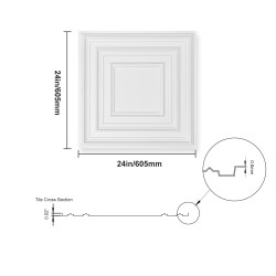 Kattopaneelit PVC 12 kpl 605 x 605 mm valkoinen seinään ja kattoon