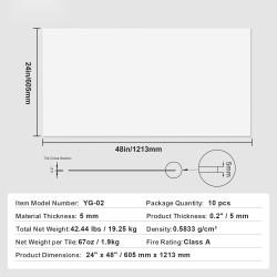 Kattopaneelit PVC-vaahtolevy 10 kpl 605x1213 mm 5mm paloluokka A valkoinen