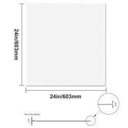 Kattopaneelit PVC-vaahtomuovista 12 kpl 603 mm x 603 mm valkoinen paloluokka A