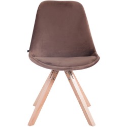 Ylellinen samettinen vierailutuoli puisella rungolla Toulouse Square