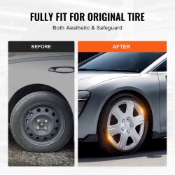 Vanteen suojakapselit 15 tuumaa ABS- ja PC-muovi naarmuuntumista kestävä painelukiinnitys venttiilireikä