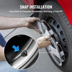 Vanteen suojakapselit 15 tuumaa ABS- ja PC-muovi naarmuuntumista kestävä painelukiinnitys venttiilireikä