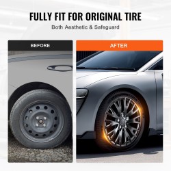 Vanteen suojakapselit 16 tuumaa ABS PC komposiitti napsahtava kiinnitys venttiilin reiällä