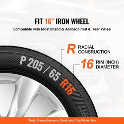Täyskattavat muoviset 16-tuuman vannekapselit pikalukittuva kiinnitys ympärivuotiseen käyttöön