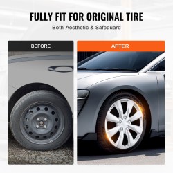 Täyskattavat muoviset 16-tuuman vannekapselit pikalukittuva kiinnitys ympärivuotiseen käyttöön