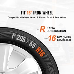 Vanteen suojukset 16 tuumaa muovikomposiitti napaklikkikiinnitys venttiilireiät säänkestävät