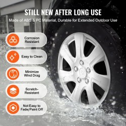 Vanteen suojukset 16 tuumaa muovikomposiitti napaklikkikiinnitys venttiilireiät säänkestävät