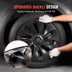 Pölykapselit 18-tuumaiset ABS+PC-komposiittimuovi venttiiliaukolla sopii Tesla Model 3 -malliin 2017–2023