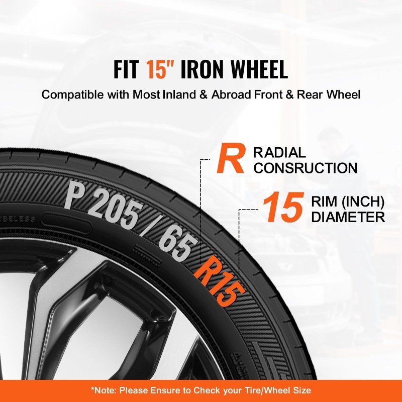 Pölykapselit ABS-PC-komposiitti 15-tuumaiset napsautettavilla kiinnikkeillä venttiilireiällä ympärivuotiseen käyttöön