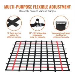 Kuormaverkko polypropeeni 2440 x 1830 mm 272 kg kantavuus 4 säädettävää hihnaa