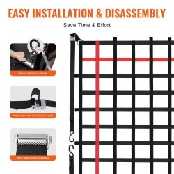 Kuormaverkko polypropeeni 2440 x 1830 mm 272 kg kantavuus 4 säädettävää hihnaa