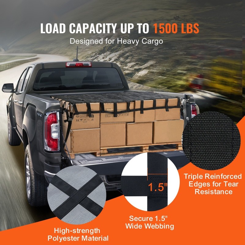 Kuormaverkko polyesteri 1830 x 1450 mm 680 kg avolavoille ja perävaunuihin