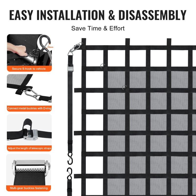 Kuormaverkko polyesteri 1830 x 1450 mm 680 kg avolavoille ja perävaunuihin