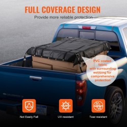 Kuormaverkko PVC-päällysteistä kangasta 1830×1450 mm 318 kg kantavuus säädettävillä hihnoilla