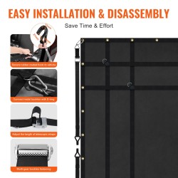 Kuormaverkko PVC-päällysteistä kangasta 1830×1450 mm 318 kg kantavuus säädettävillä hihnoilla