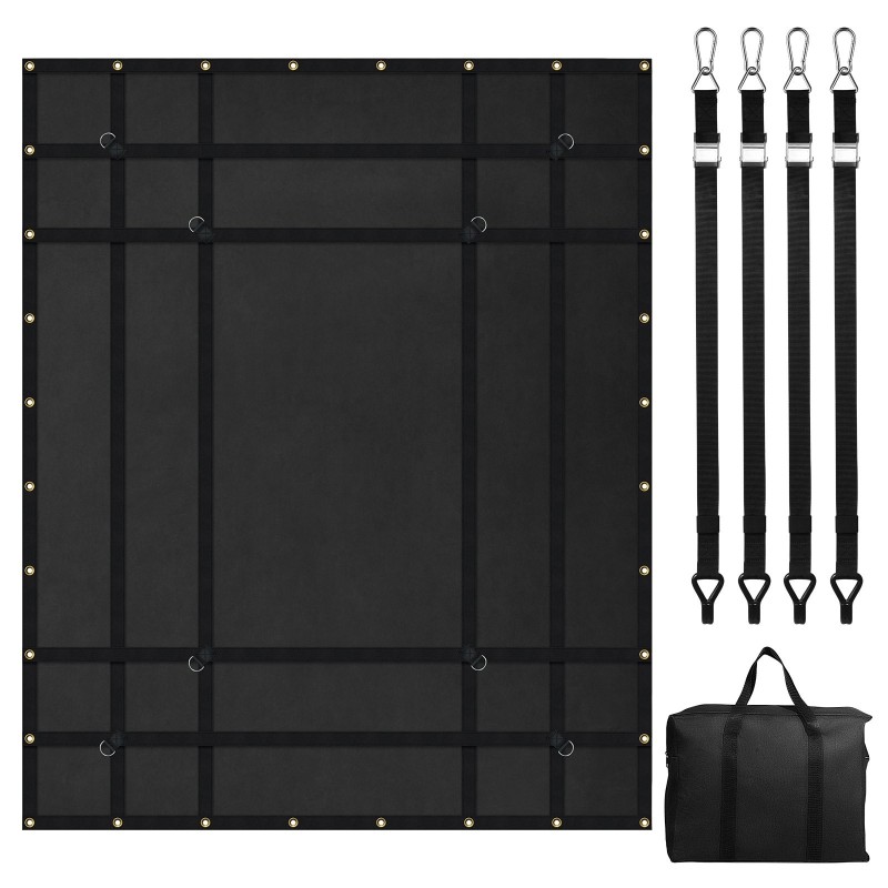 Kuormaverkko PVC-päällysteistä kangasta 1830×1450 mm 318 kg kantavuus säädettävillä hihnoilla