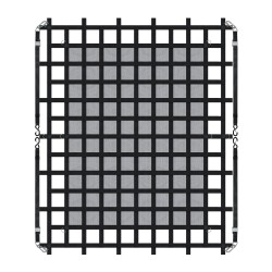 Kuormaverkko polyesterinauha 2440 2060 mm raskaaseen käyttöön ruostumattomilla D renkailla