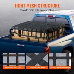 Kuormaverkko polyesterinauha 2440×2060 mm raskaaseen käyttöön ruostumattomilla D-renkailla