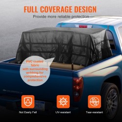 Kuormaverkko PVC-pinnoitettua kangasta 3050 x 2670 mm säädettävillä hihnoilla kumipäällysteisillä koukuilla