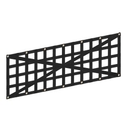 Takaluukun kuormaverkko polypropeeni 1370 x 460 mm 4 säädettävää teleskooppihihnaa ristiin vahvistettu