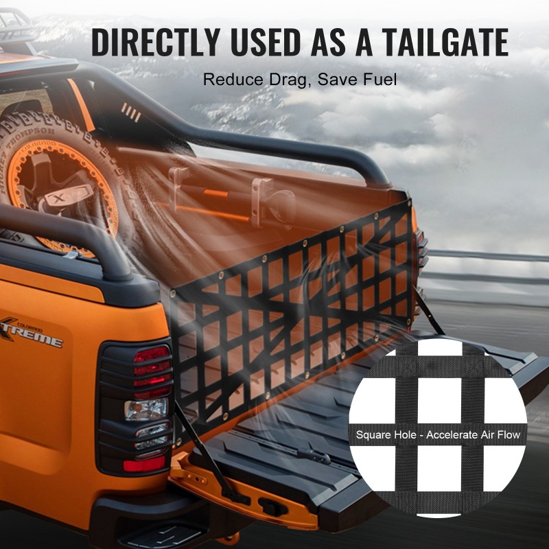 Takaluukun kuormaverkko polypropeeni 1370 x 460 mm 4 säädettävää teleskooppihihnaa ristiin vahvistettu