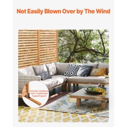 Puinen vapaasti seisova näkösuojapaneeli 91 x 187 cm ulkokäyttöön