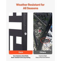 Metallinen 3-paneelinen vapaasti seisova näkösuoja 120×50,8×193 cm musta