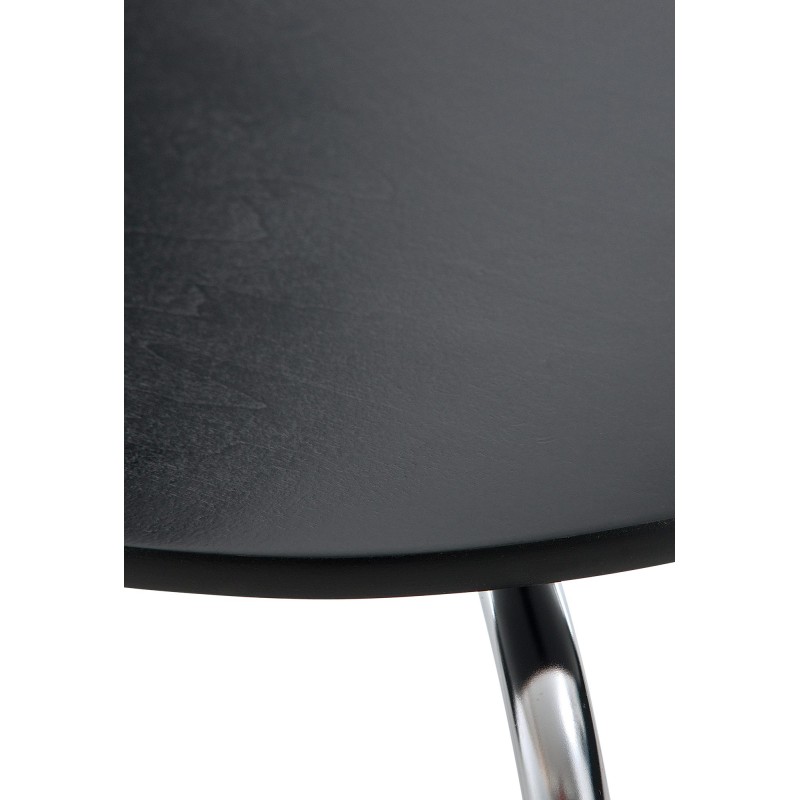 Diego pinottava vierailutuoli puuistuimella ja krominvärisellä metallirungolla