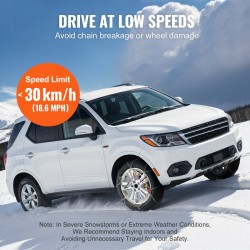 Lumiketjut mangaaniseosterästä 2 kpl sopivat renkaisiin 225/70-15–245/45-18