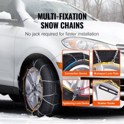 Lumiketjut kaapeliketju mangaaniseosteräs 2 kpl henkilöautoihin maastoautoihin pickupiin ja kevyisiin kuorma-autoihin